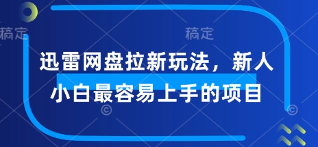 迅雷网盘拉新玩法，新人小白最容易上手的项目